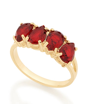 GOLD RING WITH CRYSTAL