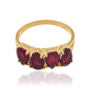 GOLD RING WITH CRYSTAL