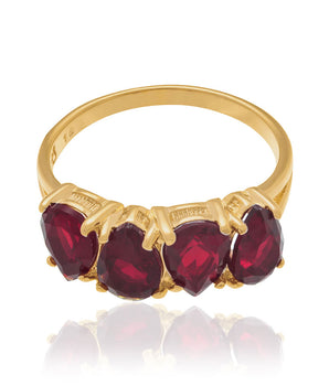 GOLD RING WITH CRYSTAL