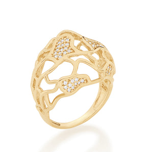 GOLD RING WITH ZIRCONIA
