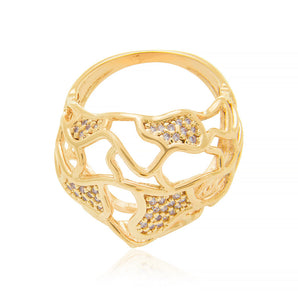 GOLD RING WITH ZIRCONIA
