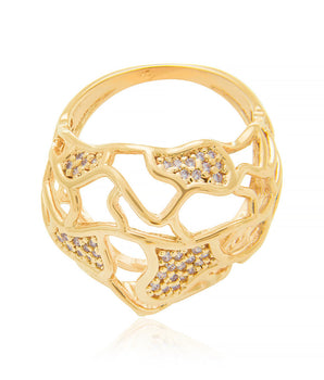GOLD RING WITH ZIRCONIA