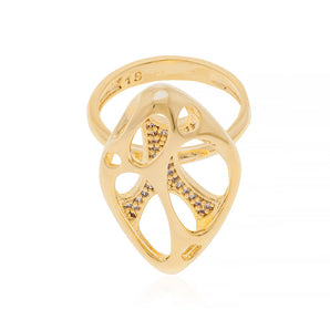 GOLD RING WITH ZIRCONIA