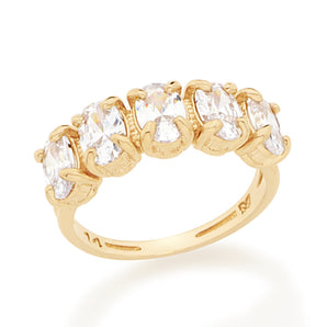 GOLD RING WITH ZIRCONIA