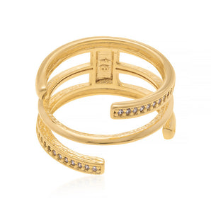 GOLD RING WITH ZIRCONIA