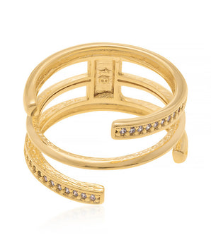 GOLD RING WITH ZIRCONIA
