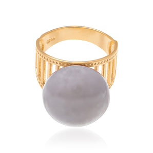 GOLD RING WITH PEARL