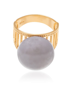 GOLD RING WITH PEARL