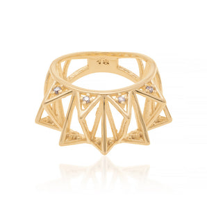 GOLD RING WITH ZIRCONIA