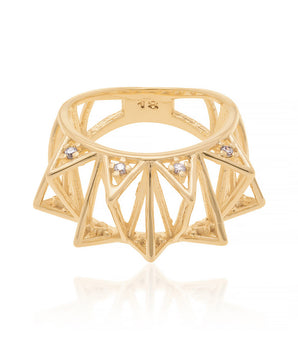 GOLD RING WITH ZIRCONIA