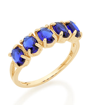 GOLD RING WITH CRYSTAL