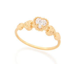 GOLD RING WITH ZIRCONIA