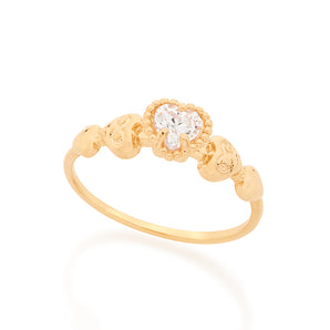 GOLD RING WITH ZIRCONIA