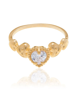GOLD RING WITH ZIRCONIA