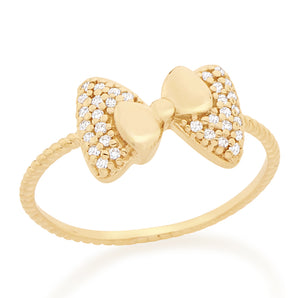 GOLD RING WITH ZIRCONIA