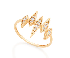 GOLD RING WITH ZIRCONIA