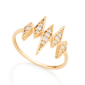 GOLD RING WITH ZIRCONIA