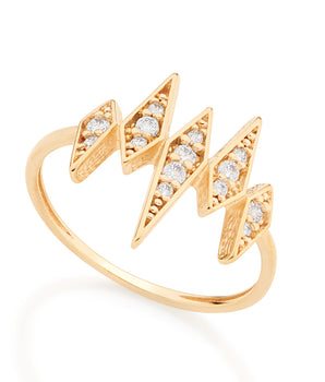 GOLD RING WITH ZIRCONIA