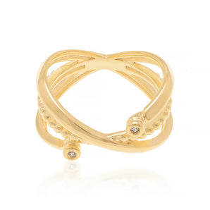 GOLD RING WITH ZIRCONIA