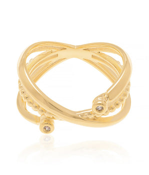 GOLD RING WITH ZIRCONIA