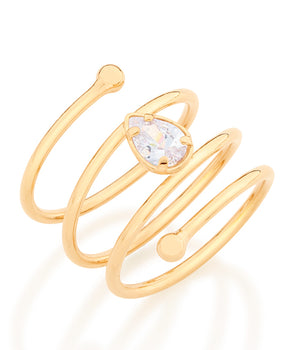 GOLD RING WITH ZIRCONIA