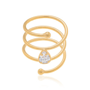GOLD RING WITH ZIRCONIA