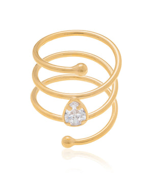 GOLD RING WITH ZIRCONIA