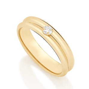 GOLD RING WITH ZIRCONIA