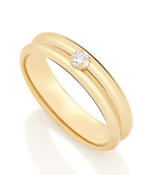 GOLD RING WITH ZIRCONIA