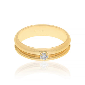 GOLD RING WITH ZIRCONIA