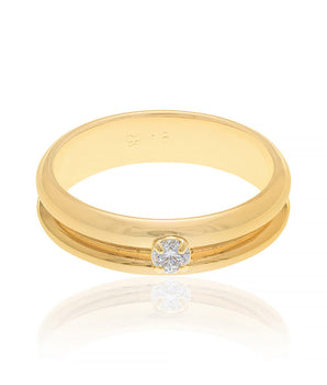GOLD RING WITH ZIRCONIA
