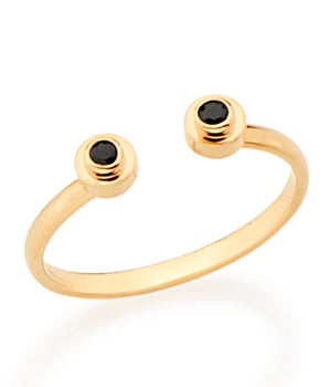 GOLD RING WITH ZIRCONIA