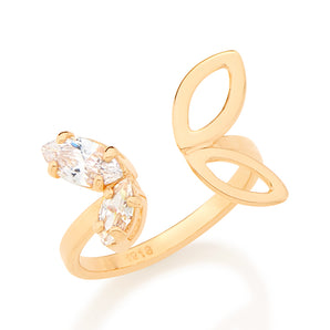 GOLD RING WITH ZIRCONIA
