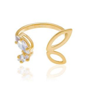 GOLD RING WITH ZIRCONIA