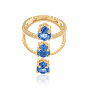 GOLD RING WITH CRYSTAL