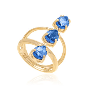 GOLD RING WITH CRYSTAL