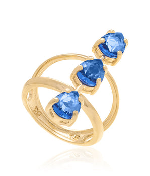 GOLD RING WITH CRYSTAL