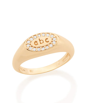 GOLD KID S RING WITH ZIRCONIA