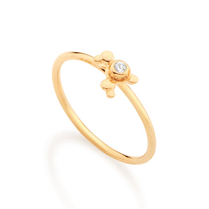 GOLD KID'S RING WITH ZIRCONIA