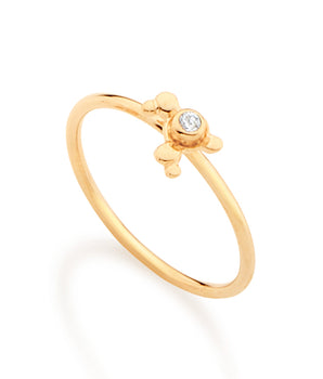 GOLD KID'S RING WITH ZIRCONIA