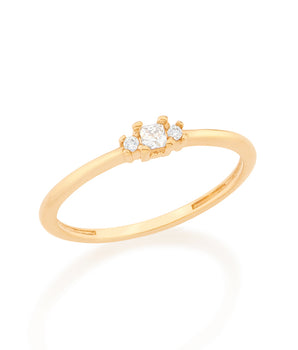 GOLD KID'S RING WITH ZIRCONIA
