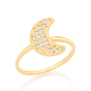 GOLD RING WITH ZIRCONIA