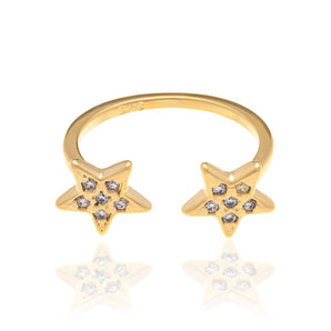 GOLD RING WITH ZIRCONIA