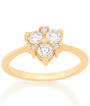 GOLD RING WITH ZIRCONIA