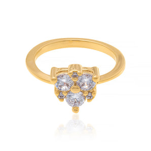 GOLD RING WITH ZIRCONIA