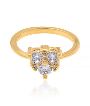 GOLD RING WITH ZIRCONIA