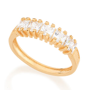 GOLD RING WITH ZIRCONIA