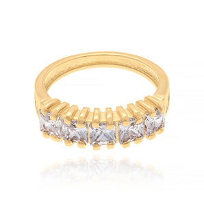 GOLD RING WITH ZIRCONIA