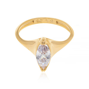 GOLD RING WITH ZIRCONIA