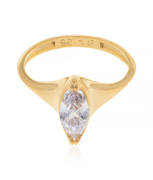 GOLD RING WITH ZIRCONIA